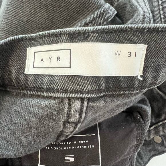 AYR Sz 31 The Beat Barrel Leg Jeans Uni Black Jeans - Picture 7 of 9